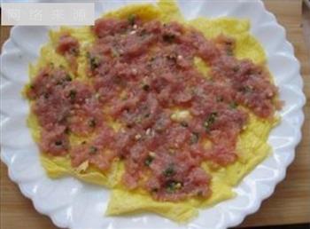 葱香肉末鸡蛋卷怎么做，葱香肉末鸡蛋卷怎么做好吃，葱香肉末鸡蛋卷做法