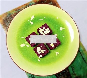 杏仁紫薯糕怎么做，杏仁紫薯糕怎么做好吃，杏仁紫薯糕做法