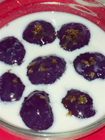 桂花牛奶紫薯芋圆怎么做，桂花牛奶紫薯芋圆怎么做好吃，桂花牛奶紫薯芋圆做法