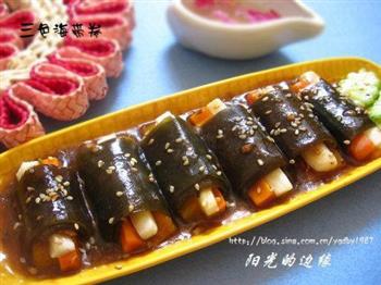 三色海带卷怎么做，三色海带卷怎么做好吃，三色海带卷做法