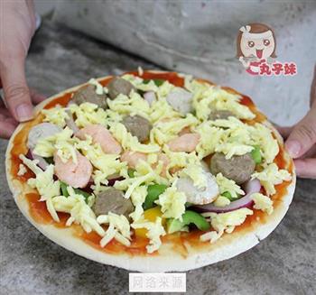 牛肉丸比萨怎么做，牛肉丸比萨怎么做好吃，牛肉丸比萨做法