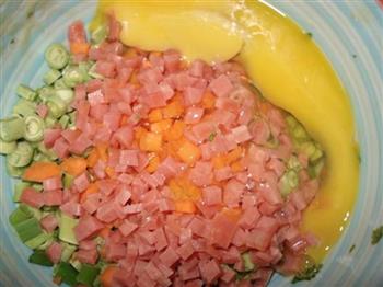 火腿杂蔬鸡蛋饼怎么做，火腿杂蔬鸡蛋饼怎么做好吃，火腿杂蔬鸡蛋饼做法
