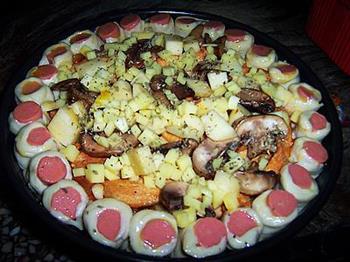 花边苹果鸡肉披萨怎么做，花边苹果鸡肉披萨怎么做好吃，花边苹果鸡肉披萨做法
