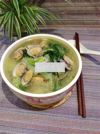小白菜花蛤汤怎么做，小白菜花蛤汤怎么做好吃，小白菜花蛤汤做法