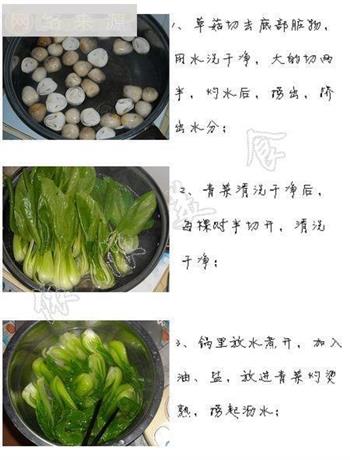 蚝油草菇扒菜胆怎么做，蚝油草菇扒菜胆怎么做好吃，蚝油草菇扒菜胆做法