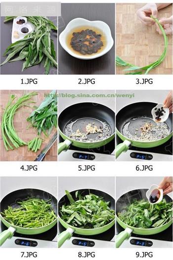 豆豉蒜蓉空心菜怎么做，豆豉蒜蓉空心菜怎么做好吃，豆豉蒜蓉空心菜做法