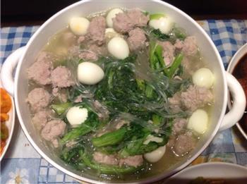 苔菜粉条肉丸煲怎么做，苔菜粉条肉丸煲怎么做好吃，苔菜粉条肉丸煲做法