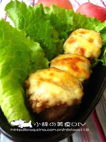 芝士酱肉焗蘑菇怎么做，芝士酱肉焗蘑菇怎么做好吃，芝士酱肉焗蘑菇做法