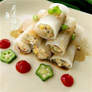 水晶鸡蓉蒸卷怎么做，水晶鸡蓉蒸卷怎么做好吃，水晶鸡蓉蒸卷做法