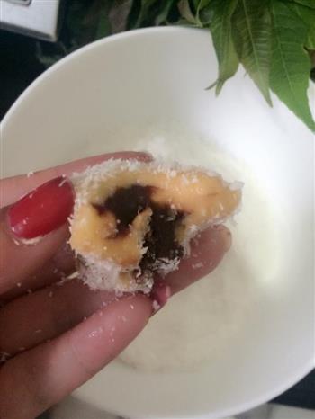 橙香椰蓉豆沙糯米糍怎么做，橙香椰蓉豆沙糯米糍怎么做好吃，橙香椰蓉豆沙糯米糍做法