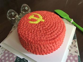 与时俱进的裱花课-党旗怎么做，与时俱进的裱花课-党旗怎么做好吃，与时俱进的裱花课-党旗做法