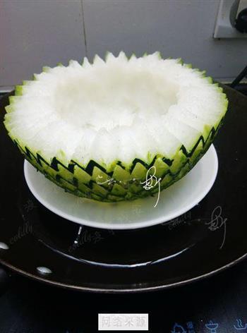 海鲜冬瓜盅怎么做，海鲜冬瓜盅怎么做好吃，海鲜冬瓜盅做法