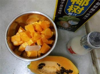 椰汁木瓜奶怎么做，椰汁木瓜奶怎么做好吃，椰汁木瓜奶做法