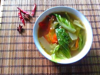 番茄小白菜醋汤怎么做，番茄小白菜醋汤怎么做好吃，番茄小白菜醋汤做法