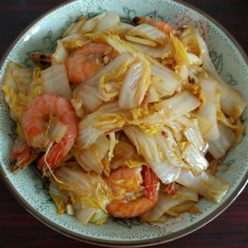 大虾烩白菜怎么做,大虾烩白菜怎么做好吃,大虾烩白菜做法